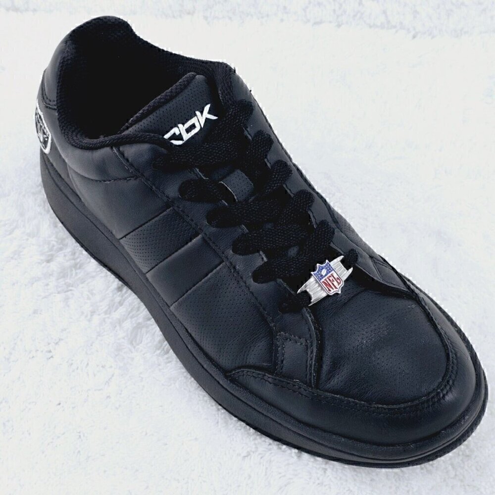 Reebok RbK-703 NFL Raiders WFC 2-169708 Vintage Black Sneakers Size 8